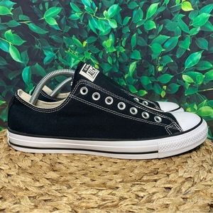 Converse ctas black white slip on